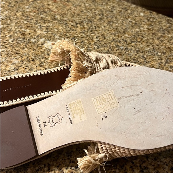 Tory Burch Cream Fringe Sandals - Picture 3 of 3